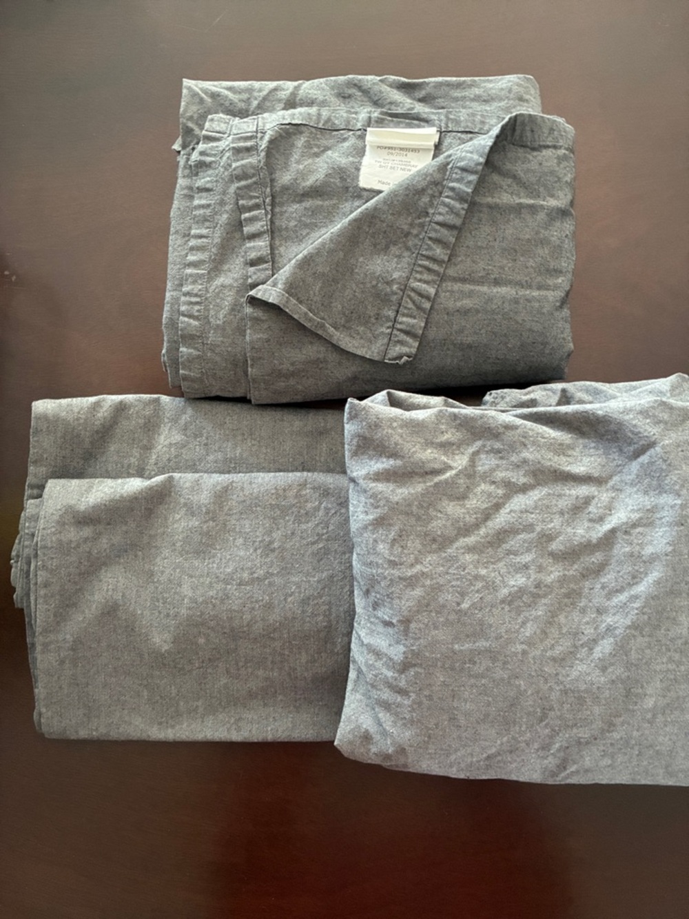The Land of Nod Gray Cotton Sheet or Bedding Fabric